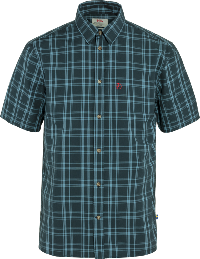 Men's Övik Lite Shirt Short Sleeve Dark Navy-Dawn Blue