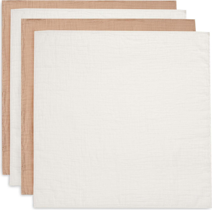 Musselinteppe 4-Pakk, Biscuit/Ivory - Gulpekluter & Babytepper - Bomull