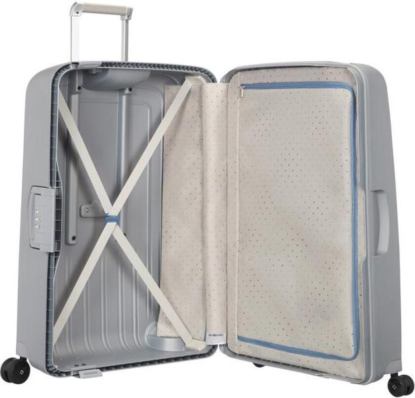 S'Cure hard stor koffert 75 cm/102L Sølv