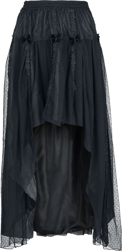 Goth Middellangt skjørt - Gothic Skirt - S til 4XL - Damer - svart