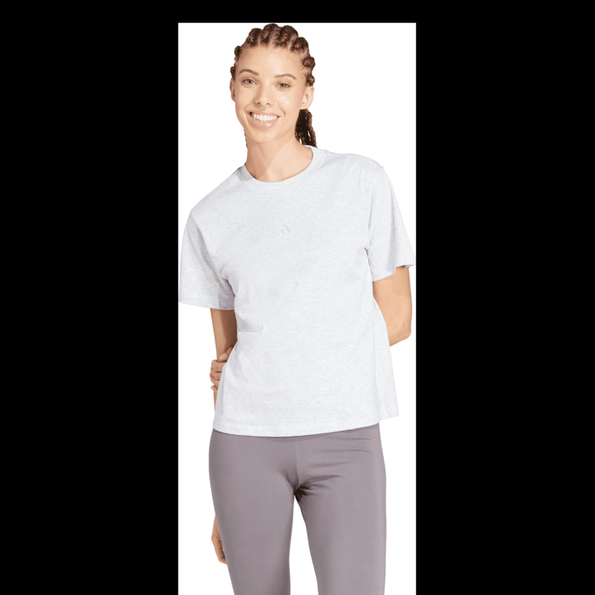 adidas Essentials Small Logo Cotton T-Shirt, t-skjorte, dame LGREYH/WHITE
