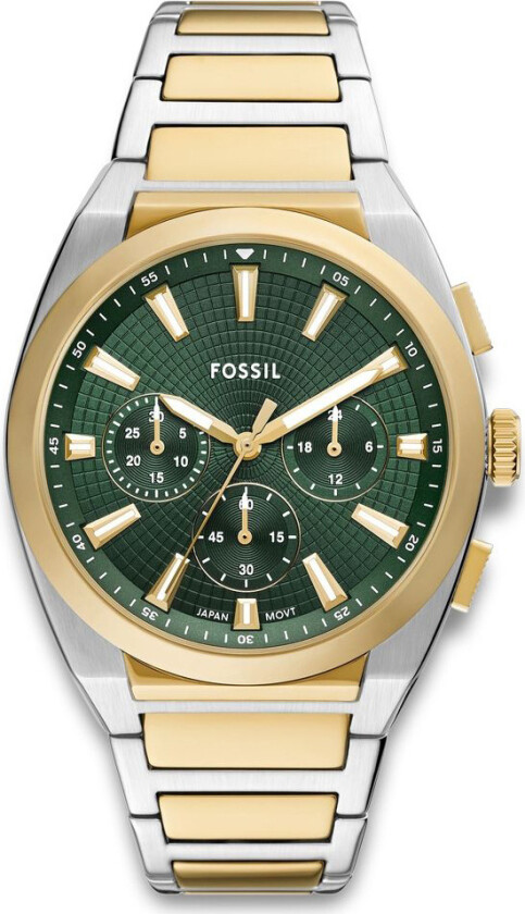 Everett Chronograph FS6106 - Kvarts - Sølv - Herreklokker - Rustfritt stål - ledd m/pin - Mineral
