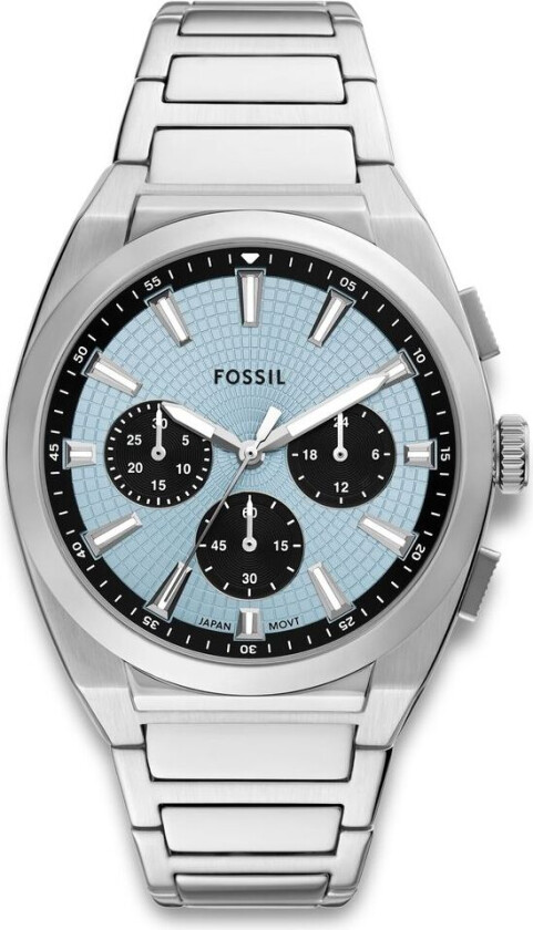 Everett Chronograph FS6105 - Kvarts - Sølv - Herreklokker - Rustfritt stål - ledd m/pin - Mineral