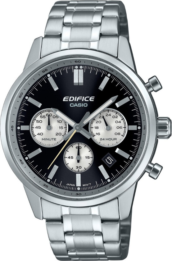 Edifice EFR-575D-1AEF - Kvarts - Sølv - Herreklokker - Rustfritt stål - ledd m/pin - Mineral
