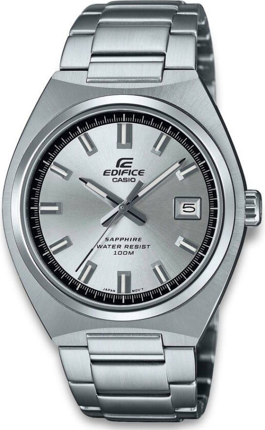 Edifice EFB-109D-7AVEF - Kvarts - Sølv - Herreklokker - Rustfritt stål - ledd m/pin - Safir