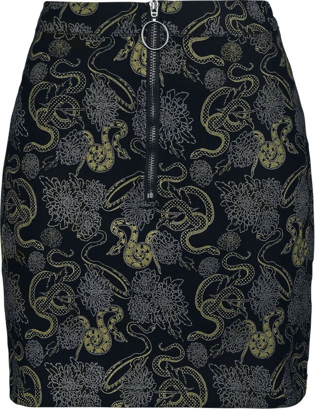 Goth Kort skjørt - Slither Skirt - XS til XL - Damer - svart