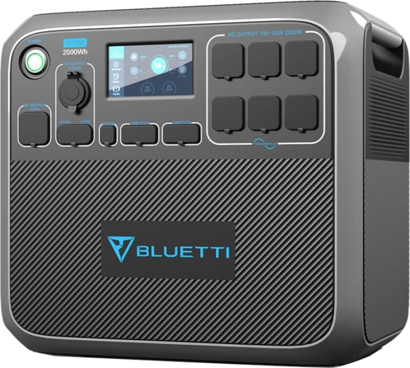 Ac200p - Bærbar Strømstasjon - Ac 100-240 V - 2000 Watt - Litium-Jernfosfat - 40 Ah - 2000 Wh