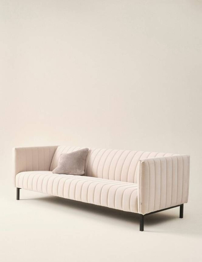 sofa 3-seter Kremhvit