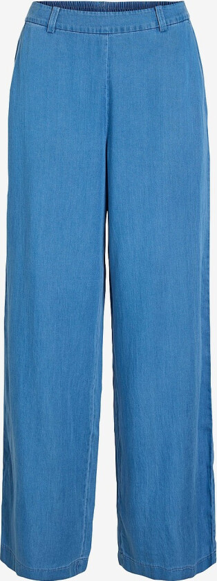 Bukser viBista HW Wide Pants - Blå