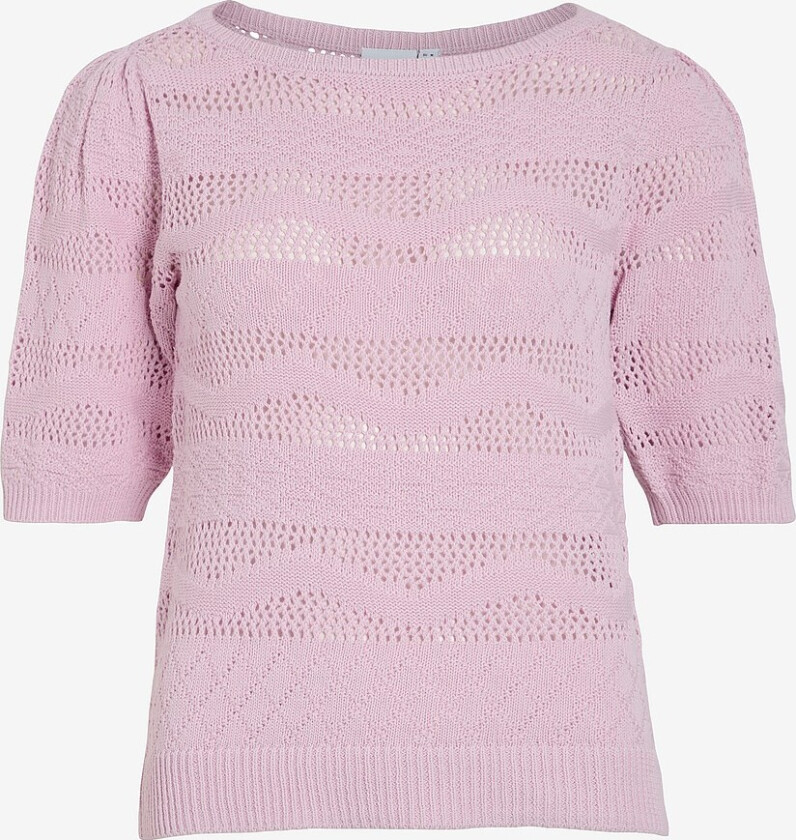 Topp viDazy New Boatneck 2/4 Knit Top - Rosa