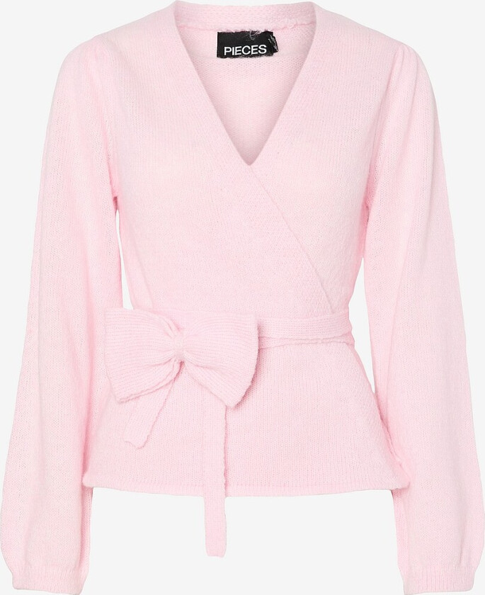 Kardigan pcFleur LS V-neck Knit - Rosa