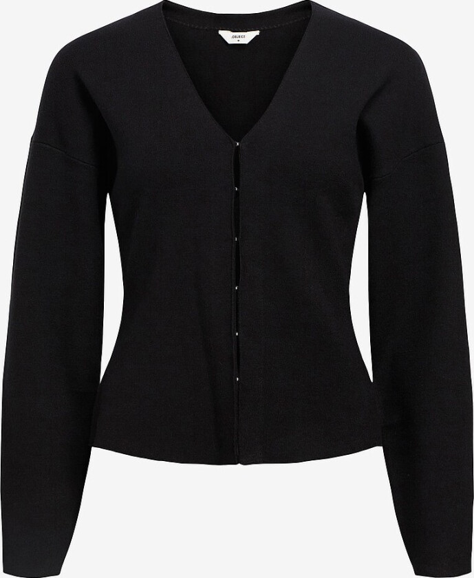 Kardigan objTutta Reynard LS RE Knit - Svart