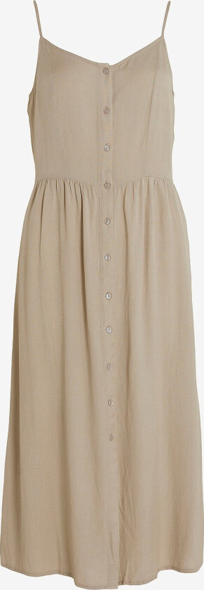 Kjole viPricil Strap Button Dress - Grå