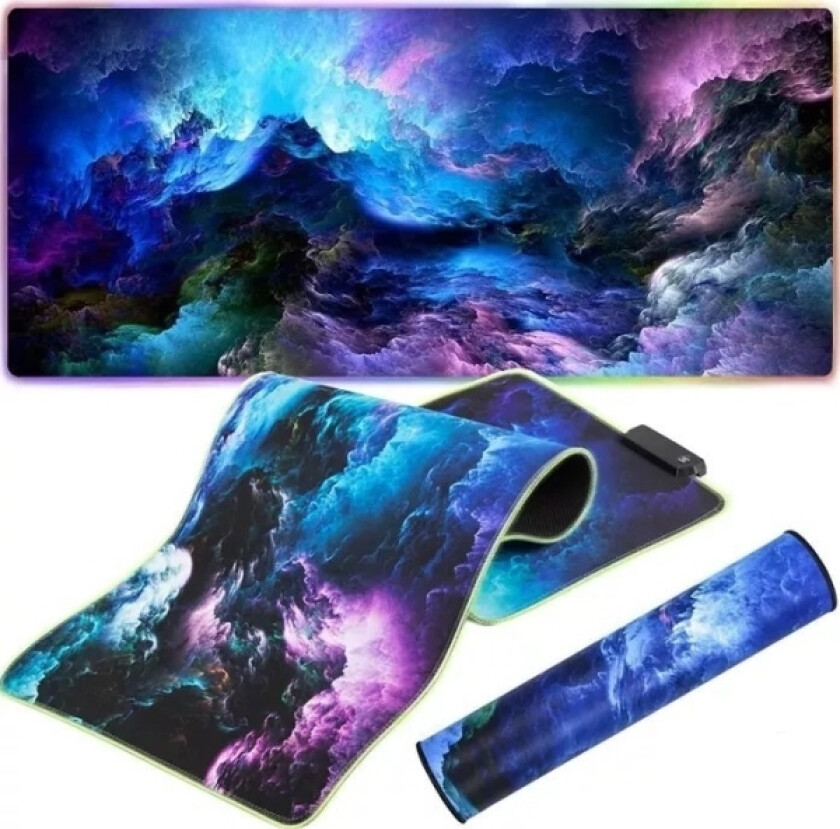 Cosmic Waves Xxl Gaming Mousepad Rgb | 900 X 400 | 7 Fashions