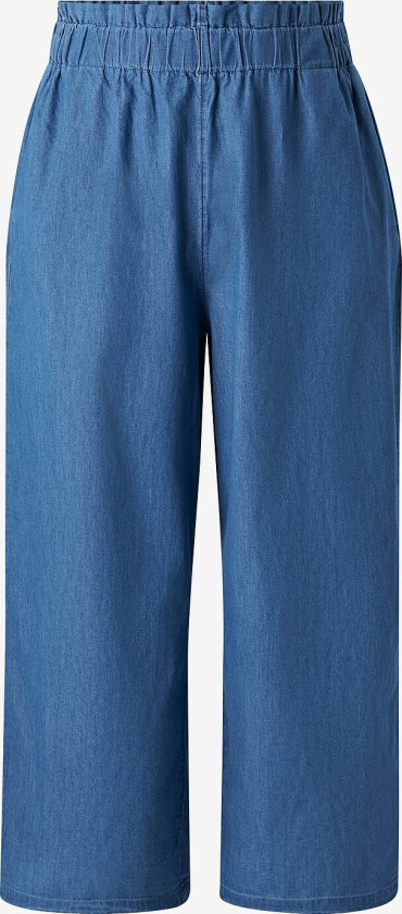 Bukser carCaly HW PB Wide Crop Dnm - Blå