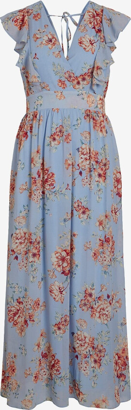 Maxikjole viKarin V-neck Ankle Dress - Blå