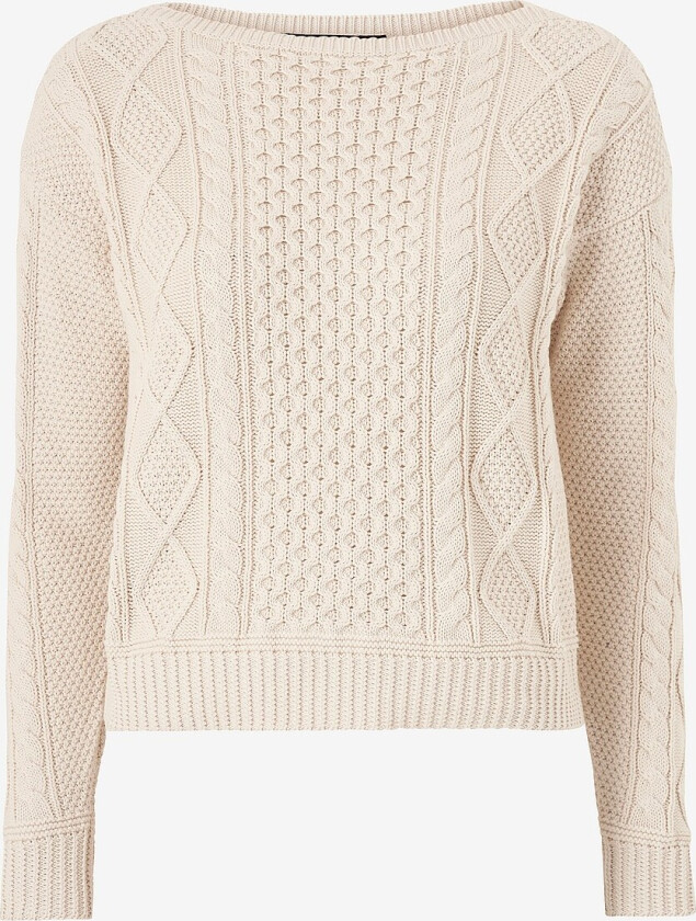 Genser Gassed Cotton Sweater - Hvit