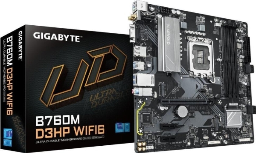 Hovedkort|Gigabyte|Intel B760 Express|Lga1700|Micro-Atx|Minne Ddr5|Minnespor 4|2Xpci-Express 3.0 1X|1Xpci-Express 4.0 16X|2Xm.2|1X15pin D-Sub|1Xhdmi|