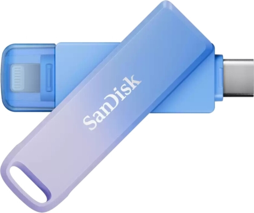 Sandisk Creator Phone Drive, 128 Gb, Usb Type-C / Lightning, 3.2 Gen 1 (3.1 Gen 1), Utan Skyddshatt, 20,3 G, Blå, Lila