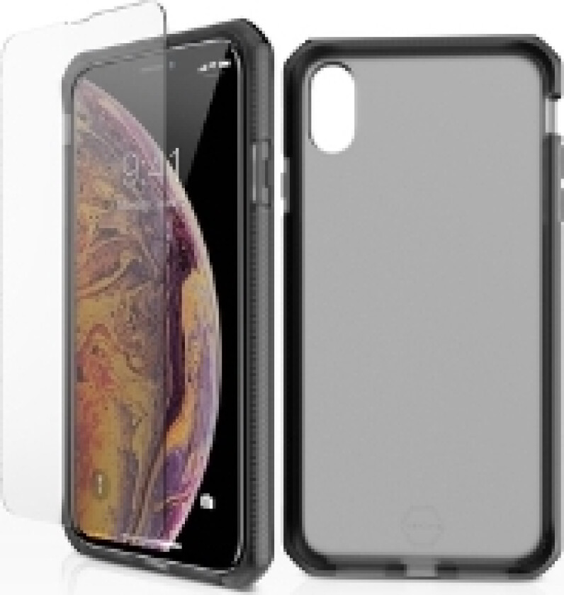 Itskins Supreme Frost360 (Supreme + 2.5D Glass) Cover Til Iphone Xs Max®. Sort