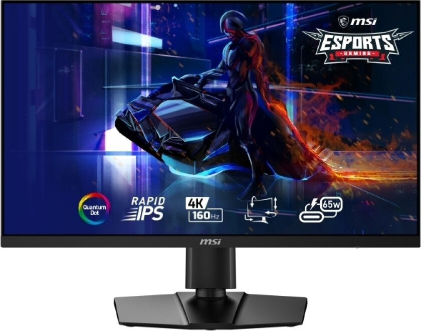 Msi Mpg 274Urf Qd, 68,6 Cm (27"), 3840 X 2160 Piksler, 4K Ultra Hd, Qd-Oled, 0,5 Ms, Sort