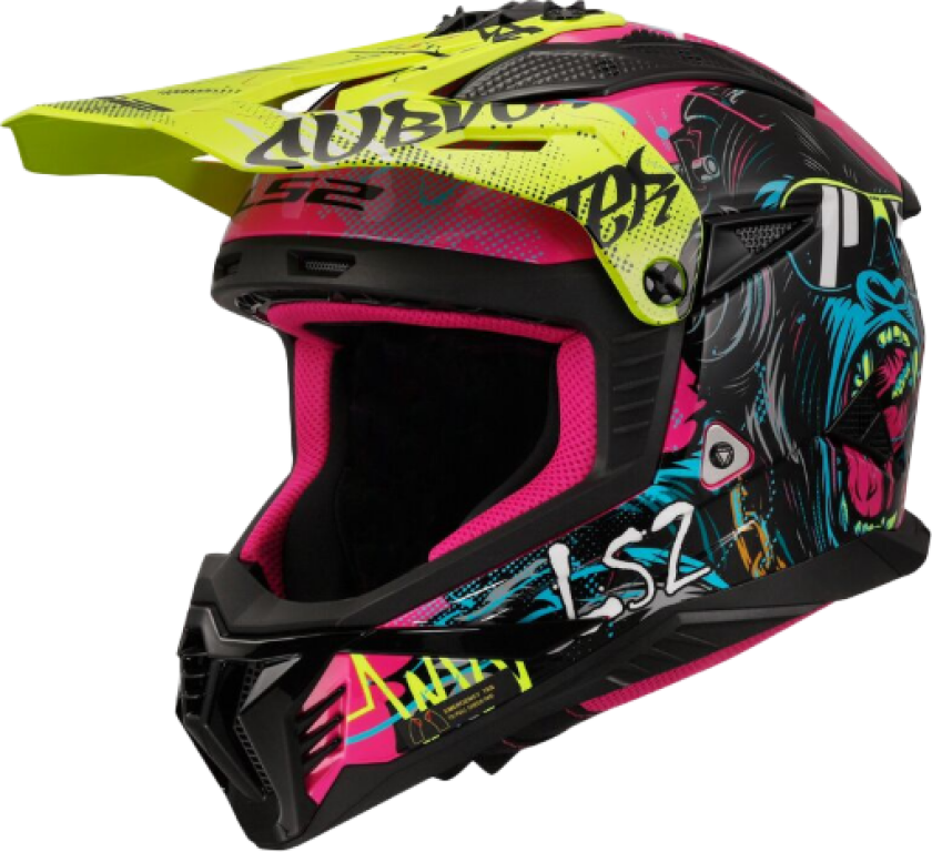 Crosshjelm MX708 Fast II Gorilla Lilla-HiVis Gul