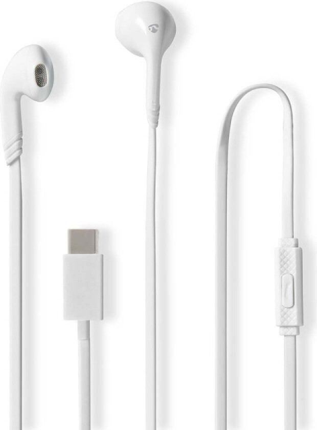 Wired øretelefoner | USB-C™ | Kabellengde: 1.20 m | Innebygd mikrofon | Volumkontroll | Hvit