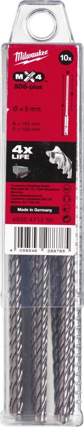 Hammerbor SDS+ MX4 5,0Ã165mm pk/10