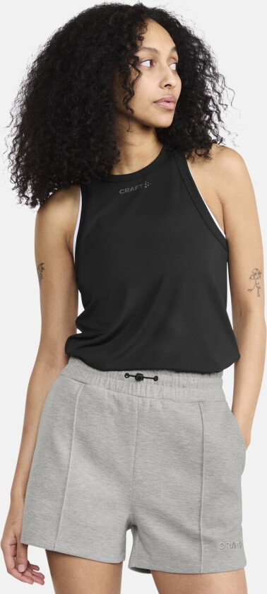 CORE ESSENCE MESH SINGLET W, BLACK, XS, Løpeklær