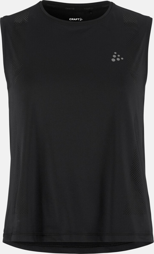 ADV TONE PERFORATED TANK TOP W, BLACK, L, Løpesinglet