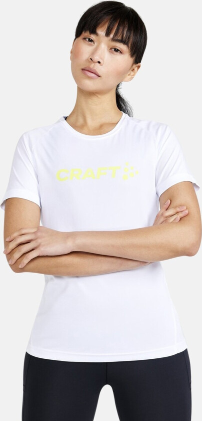 Core Essence Logo Tee W, White, Xs, Trenings-T-Shirts