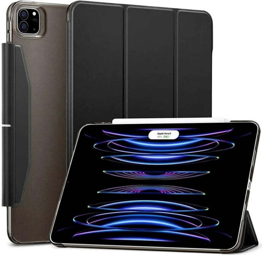 iPad Pro 13" (2024) ESR Ascend Tri-Fold Flipdeksel - Kunstskinn - Svart