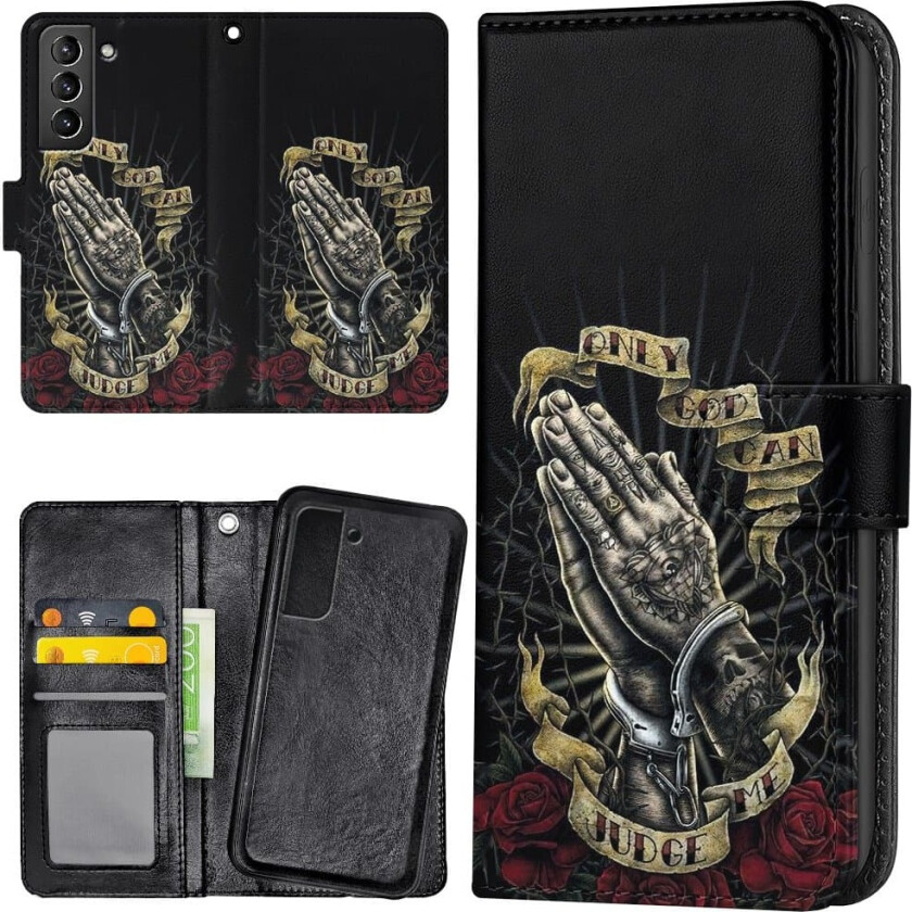 Samsung Galaxy S22 - Lommebok Deksel Only God Can Judge Me