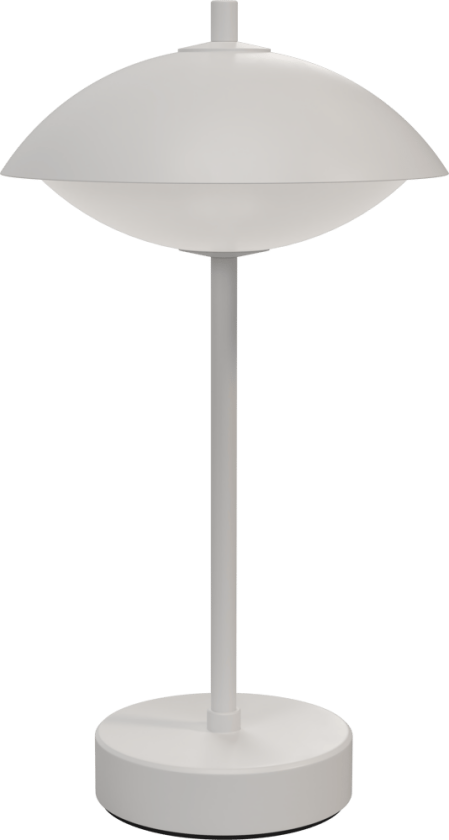 Clam bærbar bordlampe 31 cm White