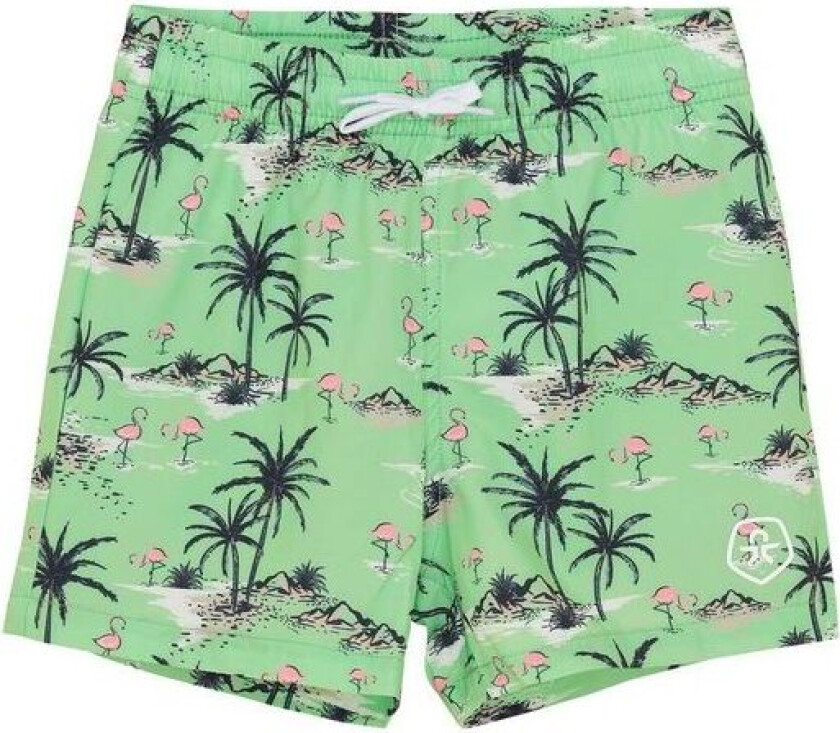 Color Kids badeshorts til barn med print, Green Ash