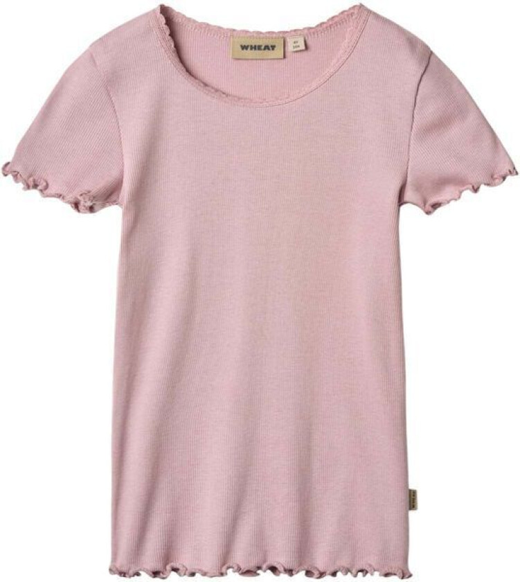 Bilde av Katie rib lace t-skjorte til barn, lavender mist