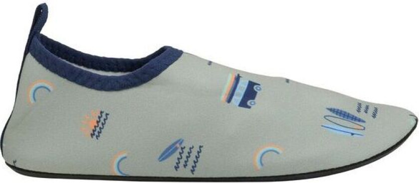 Color Kids badesko med print, Iceberg Green