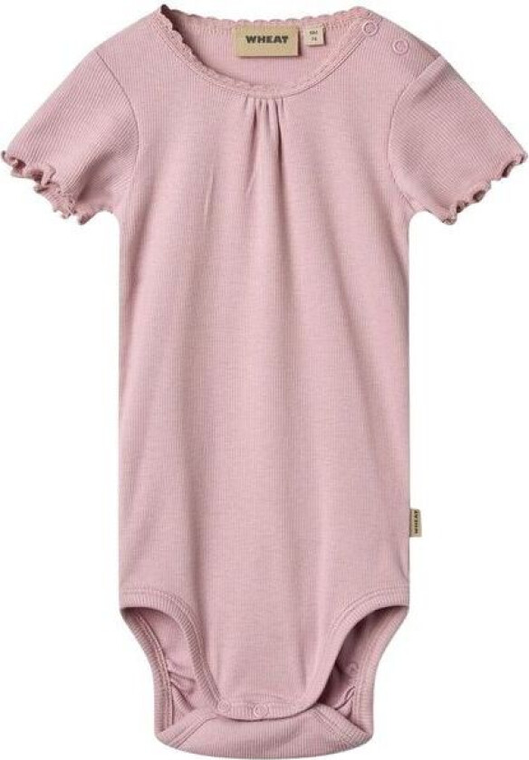 Edna rib kortermet body, lavender mist