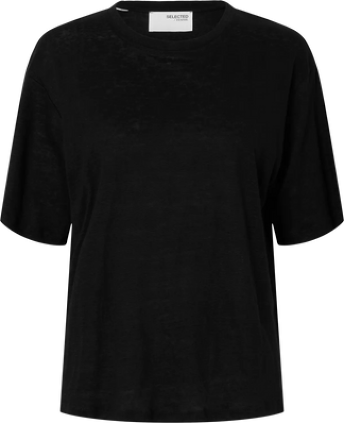 Vilja Linen SS Tee - Black XL