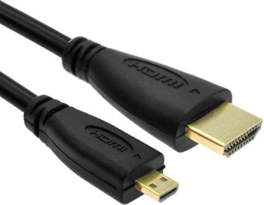 HDMI til Micro HDMI-kabel 50cm High Speed HDMI med Ethernet Type A for å skrive D Mann til Mann svart