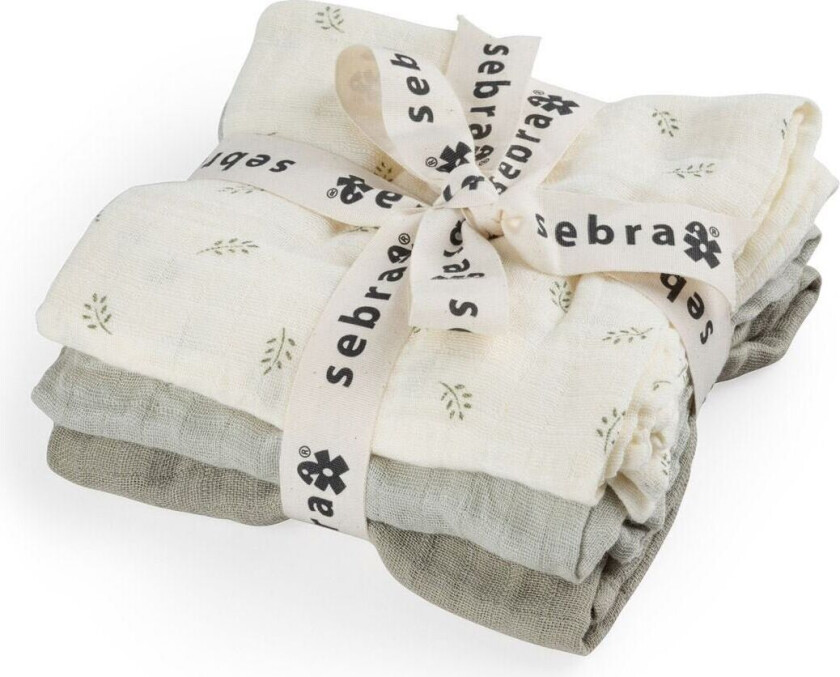 Babykluter - 3stk Stofkluter i Sophora Leaves Mist Green