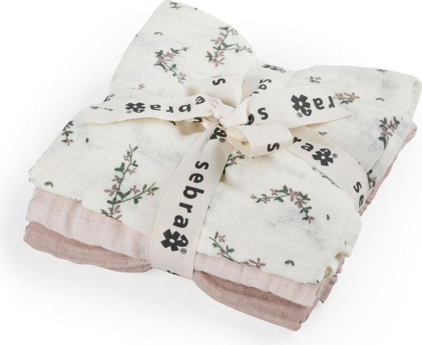 Babykluter - 3stk Stofkluter i Powder Blossom Rose