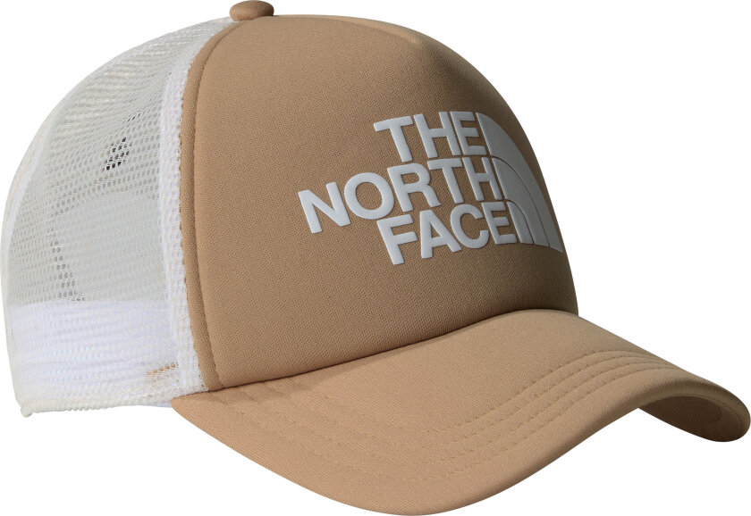 TNF Logo Trucker Cap Khaki Stone/TNF White