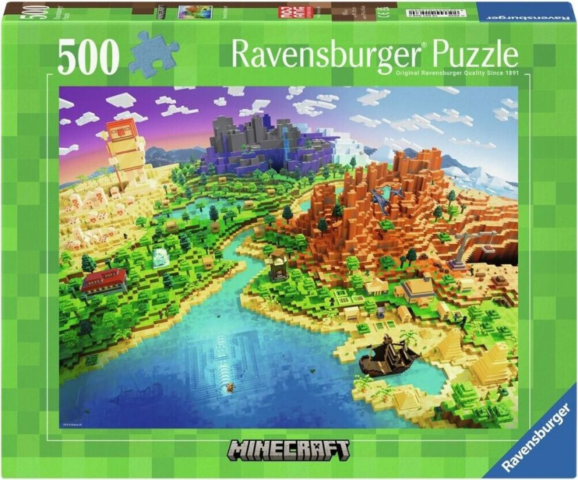 Minecraft 500 Biter Puslespill Ravensburger Puzzle