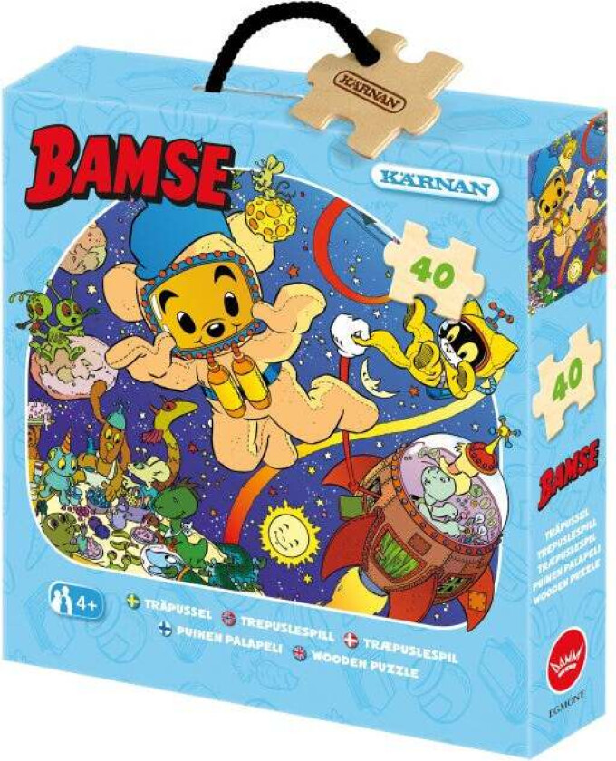 Kärnan Bokspuslespill Bamse Verdensromtema 40 Brikker - Barnepuslespill