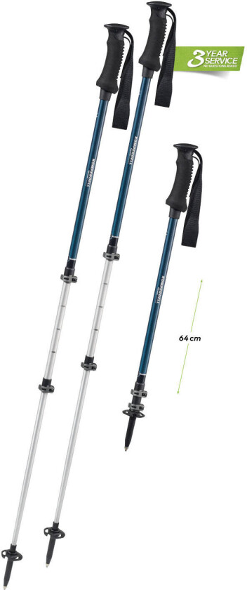 Trekmaster 105-140cm, 3 delt, Aluminium