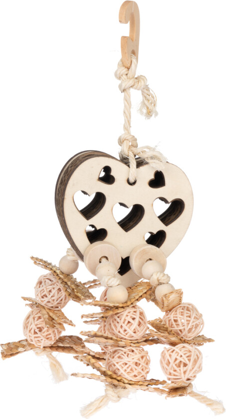 snack leketøy hjerte for fugler - ca. L 30 x B 10 x H 9 cm