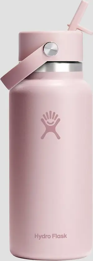 32 Oz Wide Flex Straw Cap Flaske rosa
