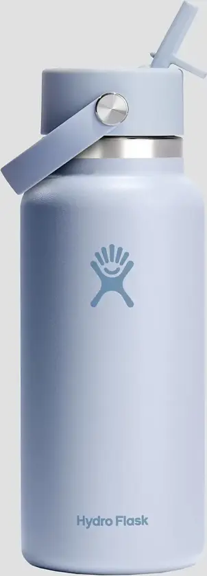 32 Oz Wide Flex Straw Cap Flaske blå