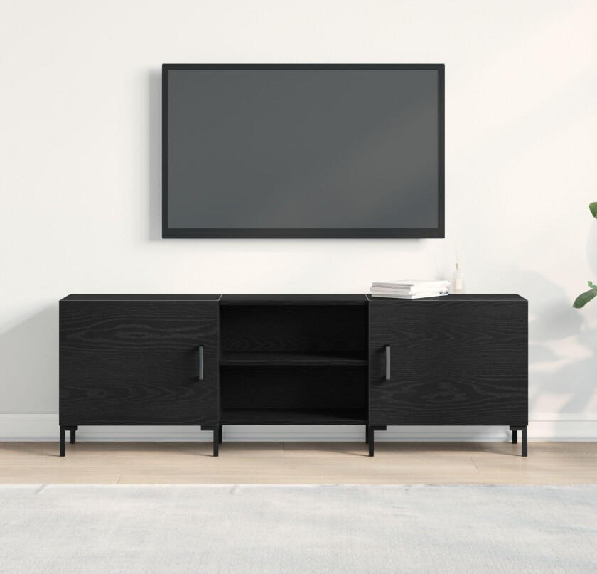 TV Kabinett Svart eik Konstruert tre Standard Oppbevaring